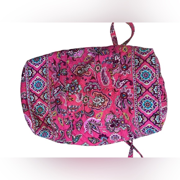 Vera Bradley Call Me Coral Quilted Duffel Weekender Bag - Picture 5 of 6